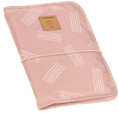 LÄSSIG Windeltasche Wickelorganizer mit Wickelunterlage Stoft Stripes Rose