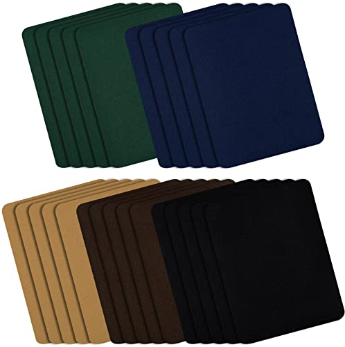 NATUCE Flicken zum Aufbügeln,20 Stücke Aufbügelflicken，12.5cm*9.5cm Bügelflicken Patches zum Aufbügeln in 5 Farben für die Reparatur und Design Jeans und Kleidung von Kindern und Erwachsenen