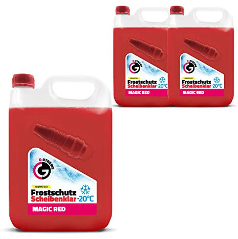 Gamix Scheibenfrostschutz mit Magic Red Duft | Schlierenfreier und effektiver Scheibenreiniger für den Winter | Gebrauchsfertige frostschutzmittel scheibenwaschanlage | 2x5L = 10L