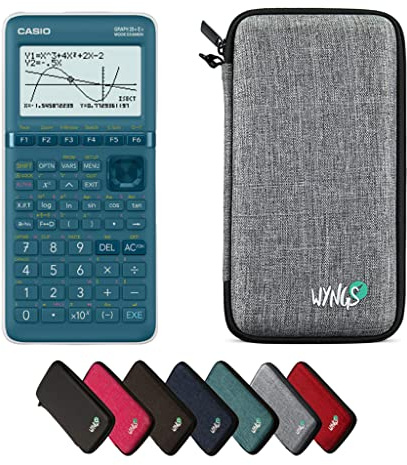 Casio Graph 25+E II inkl. WYNGS Schutztasche Hellgrau - Grafikrechner - Basic Set