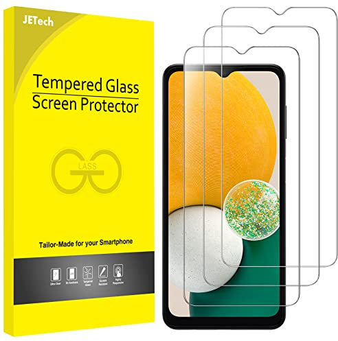JETech Skärmskydd för Samsung Galaxy A13/A12, 3-Pack | HD-Klar, Anti-Skrapa, 9H Reptåligt Härdat Glas