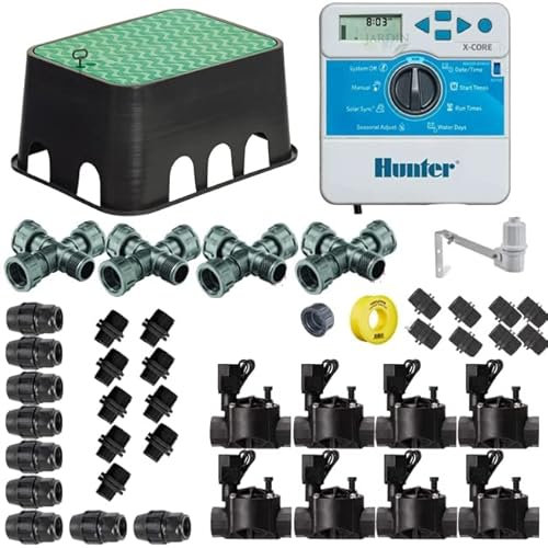Suinga - Pack d'arrosage automatique Rain Bird - Hunter Irrigation 24 V, 8 zones d'arrosage pour tuyau 25 mm