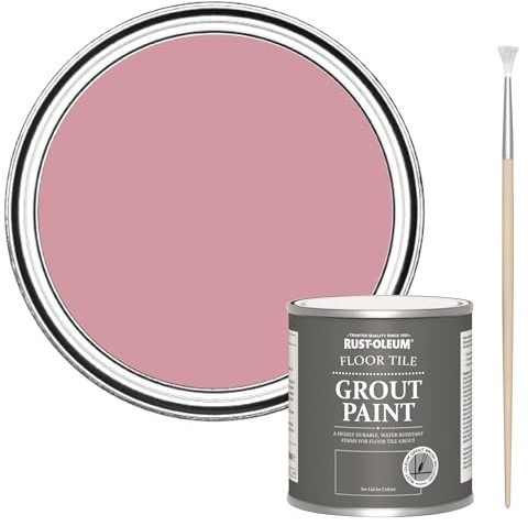 Rust-Oleum Ultra-Durable Pink Floor Tile Grout Paint - Dusky Pink 250ml