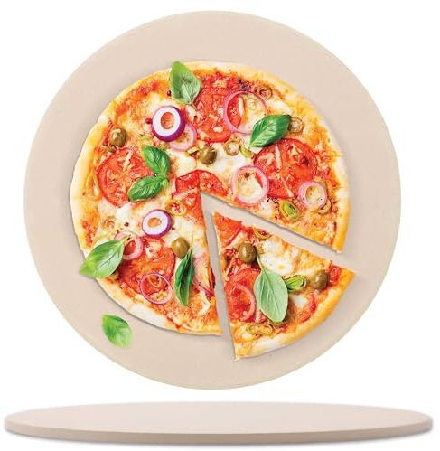 Nuwave Pizza Stone for Oven and Grill, Durable and Safe Baking Stone for Grill, Thermal Shock Resistant Cooking Stone, Natural Cordierite Baking Stone, 11.5 Inch, 1,472 °F Resistant, Round