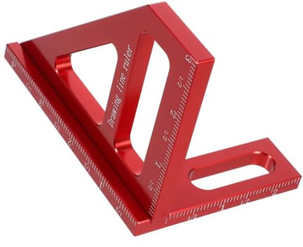 Gadpiparty 90grado Gobernante Escuadra Para Carpintería Trazador Regla De Aluminio Herramienta De Medición Para Trabajos De Carpintería Diseño y Construcción