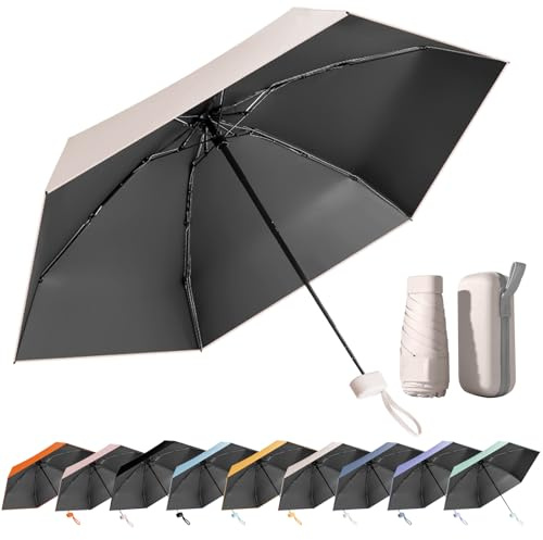 MPXEAVG Parapluie Mini Pliant de Poche Compact et Solide pour Femme