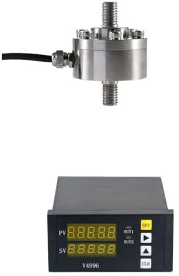 PMZZHUPVR Balg-Wägezellensensor mit Anzeigeanzeige, Druck- und Zugkraftmesszellen zur Kraftmessung 50 kg, 100 kg, 200 kg, 300 kg(100KG and Indicator)