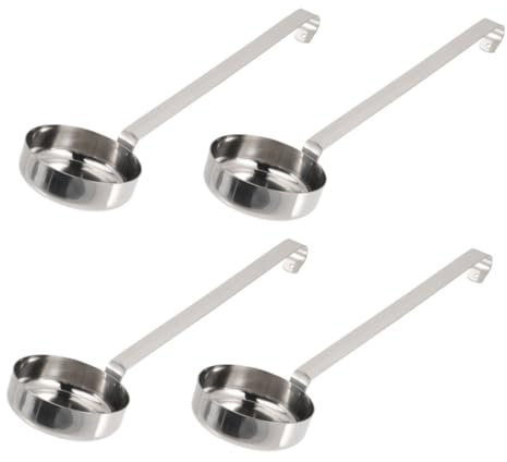 SUPVOX 4pièces Louche De Service Acier Inoxydable Cuillère à Céréales Ustensile à Assaisonner Louche Doseuse Pour Sauces Et Soupes