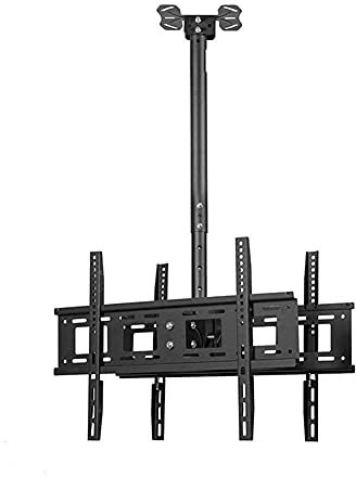 Support TV, Support TV Robuste, Support de Plafond Universel, Support de Moniteur inclinable et pivotant également pour écran LCD LED incurvé 4K Tesion / 40-70 Pouces 400x400 Noir
