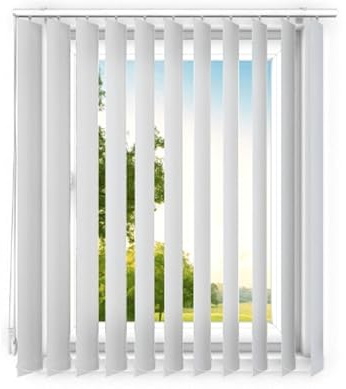 time4blinds - tende verticali - lamelle per postazioni di lavoro in ufficio e per la casa - Tende da camera - Tende da cucina - 100x190 cm - Grigio-beige