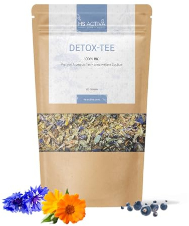 HS Activa Detox Tee 100g – Entgiftungstee mit 15 Heilkräutern wie Fenchel & Anis – Darm, Nieren & Leber entgiften 100% natürlich & ohne Zusätze – Deutsche Qualität nach naturheilkundlicher Tradition
