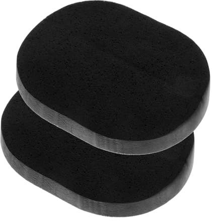 GALPADA Lot de 2 Éponges Nettoyantes Visage Charbon de Bambou Actif, Fines et Douces, Exfoliation et Nettoyage Profond, pour Soin Quotidien du Visage, Peau Sensible et Éclat Naturel