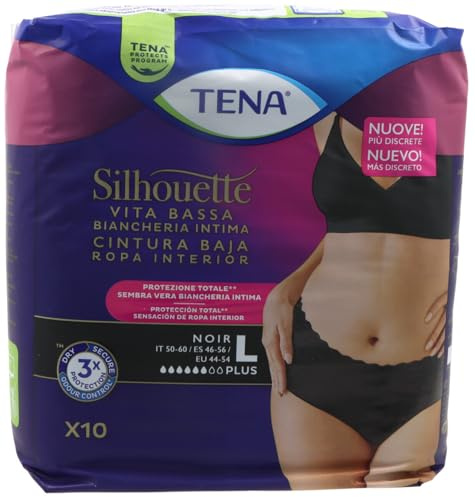 TENA SILHOUETTE NOIR L V/B 10P