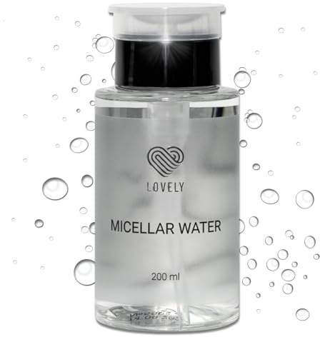 LOVELY ölfreies Mizellenwasser Gesichtswasser - sanfte Gesichtsreinigung & Wimpernreinigung - Make-up Entferner - Wimpernverlängerung Reiniger - hypoallergen & alkoholfrei - Micellar Water (200ml)