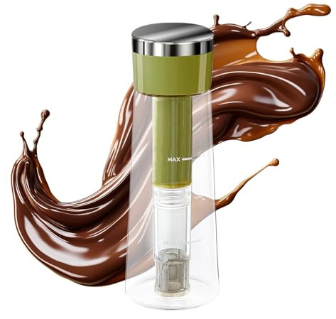 Jarra de Café Cold Brew de Vidrio | Preparador de Té en Frío 750 ml - Jarra Portátil para Café Helado Uso Diario Familia Jardín Exterior Picnic Mujeres Hombres Cafetería Hogar Cocina Acampada