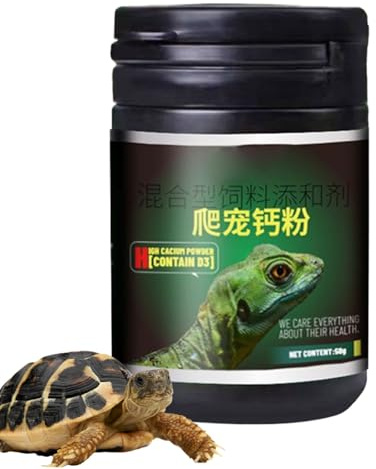 Calcio Per Rettili | Integratore per Anfibi,Polvere Di Calcio Per Rettili Con Vitamina D3 E Cucchiano Per Drago Barbuto, Salamandra E Anfibi