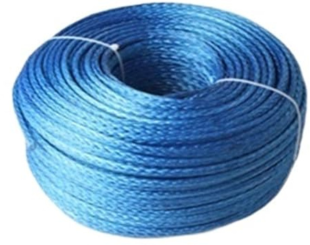 Corde de Traction Manille Souple Corde de treuil Marin tressée, 6000KG, 8MM, 5/16 Pouces, 5m/10m(5m Blue)