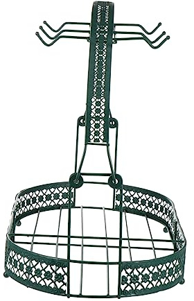 ORFOFE Support Forgé pour Tasses à Thé et Café Organisateur de Service à Thé avec Capacité Spacieuse Support Décoratif pour Cuisine Bureau ou Restaurant Dimensions Vert Foncé