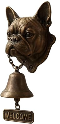 Hund Türklingel - Dekorative Willkommen Türglocke Aus Harz Und Metall, Kreativer Tier TürklingelnFür Eingang/Garten/Geschäft, Wetterfest Wandglocke Geschenk Für Hundeliebhaber, Haustür-Accessoire