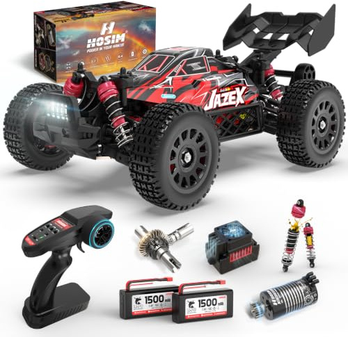 Hosim Brushless RC Buggy for Adults and Kids 60KM/H, 1/14 Electric High Speed All Terrain Remote Control Car, Hobby RC Trucks 4x4 Off Road RC Car, Waterproof RC Vehicle for Snow/Sand/Beach Age 8+