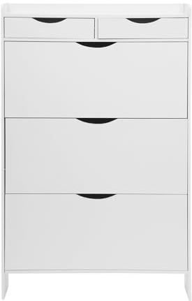 KANBCNG Schuhschrank 3 Klappen Schuhkipper mit 3 Flip Schublade Schuhregal Schuhaufbewahrung Schuhregal Schmal mit 2 Klein Aufbewahrung Schuhkommode Weiß 80 x 17 x 125cm für etwa 13 Paar Schuhe