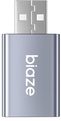biaze Y24 USB zu 3,5mm Klinken Audioadapter Externe Soundkarte mit 3,5-mm-Kopfhörer- und Mikrofon-TRS-Buchse zu USB Integriert Kompatibel mit Windows, Laptops, Desktops Windows, MAC, PC, PS5, PS4