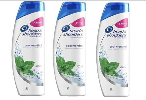 Head & Shoulders Lot de 3 shampoings anti-pelliculaires au menthol 400 ml