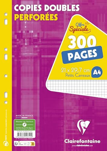 Clairefontaine 14712C - Packung Klausurbogen mit 150 Blatt DIN A4 (21x29,7cm), 90g, kariert, 1 Pack