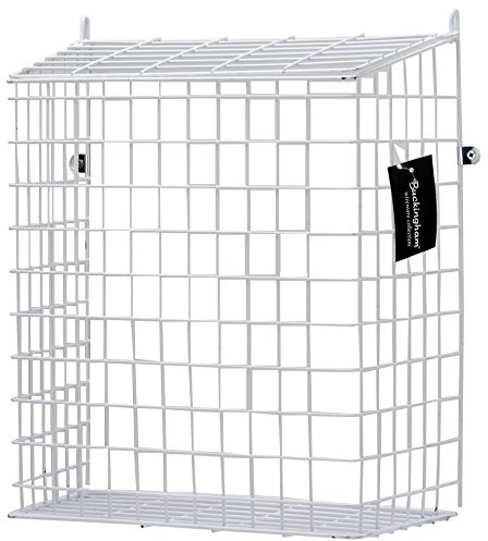 Buckingham 30051 Front Door Cage, Guard, Basket, Mail Catcher, Post, Letter Box, Pre-Assembled, White, Large by Buckingham