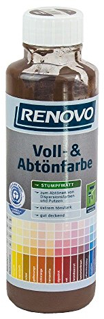 Voll- und Abtoenfarbe Farbe 500 ml Schokobraun 8017 Renovo