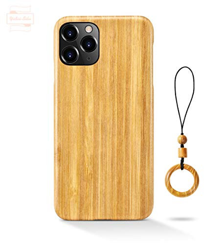 Yidai-Silu Coque iPhone XS Max Etui en Bois 【Œuvre d'art, Ultra-Fine 0,8mm】 Housse Case en Fibre d’Aramide de Protection Coque Antichoc pour iPhone XS Max 6,5” - Bambou