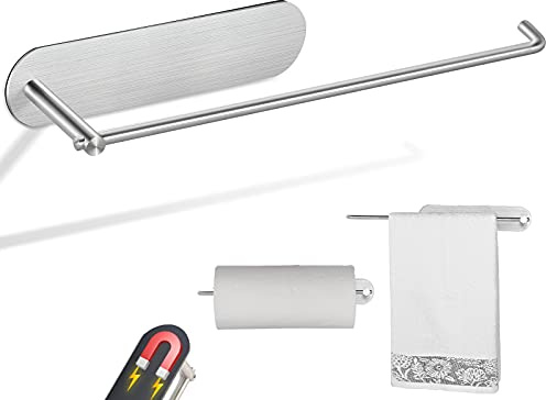 Magnetischer Papierhandtuchhalter, robuster Stahl, Kühlschrank, Küche, Kühlschrank, Bar, Grill, Wohnmobil, 30 cm, magnetisch gebürstet