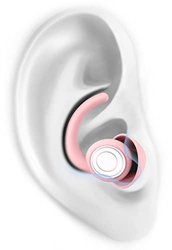 SUPCEAT Ear Plugs for Sleeping - Noise Reduction Soft Silicone Earplugs, 2 Pairs Reusable Hearing Protection Earplugs for Noise Sensitivity, Sleep,Snore,Travel, Sound Reduction Noise Cancelling - Pink