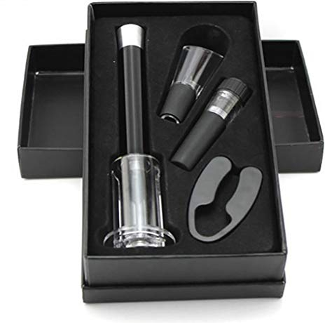 4 Pcs Wine Opener Set Air Pressure Pump Bottle Corkscrew Includes Wine Opener Kit Vacuum Stopper Wine Pourer Bar Accessories (Color : A) (B)