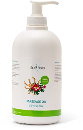 Italfisio - Teufelskrallenöl für die professionelle Sportmassage und Physiotherapie | 500 ml - für Gesichts- und Körpermassagen Aromatherapie