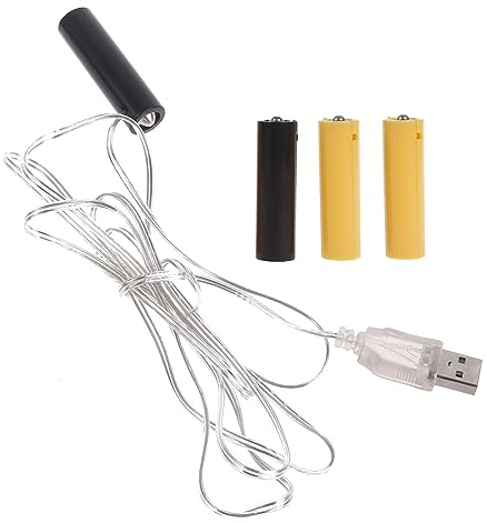 Éliminateur de Piles AA/AAA 4.5V et 3V, Accessoire de transformateur pour Bougies électroniques, Jouets et lumières électriques (AA 1)