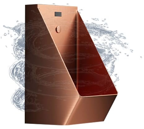 ATYUJKB Urinoirs a Capteur Intégré en Acier Inoxydable 304, Urinoirs Muraux pour Hommes, Urinoir de Toilette de Salle de Bain, Urinoir À Induction Automatique (D)