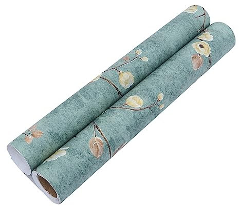 Veemoon Papier Peint Intissé Rétro Vert Foncé Autocollant Pour Décoration De Facile À Décoller Et À Coller