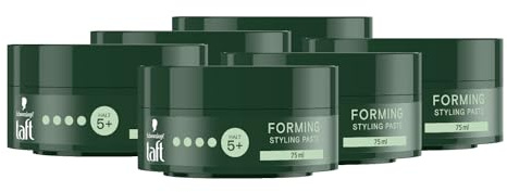 Schwarzkopf TAFT Paste-Form Paste (6 x 75 ml) für unvollendete Looks, schonend zu Haar und Kopfhaut, vegan, Styling