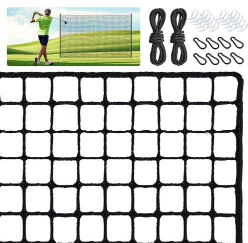 Golf-Netz, Golf-Übungsnetze für Hinterhof, 3 x 12,2 m, echte Golfbälle, Nylon-Netz, Golfnetz für Garagenschaukeltraining, robustes Golfschlagnetz