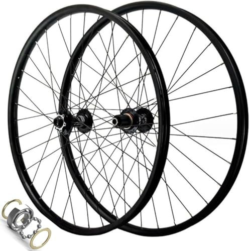 Mountainbike-Laufradsatz mit Scheibenbremse, 26 Zoll, 27,5 Zoll, 29 Zoll, MTB-Laufradsatz, Steckachse vorne, 15 x 110 mm, hinten 12 x 142 mm, ultraleichte Fahrradfelge, 12 Gänge, Schwarz, 27