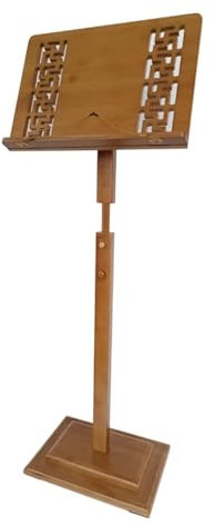 Verstellbarer Notenständer aus Holz für Violine, Gitarristenband, Performance, Doppelnutzung, stabiler Ständer mit Höhenverstellung (Style2 100130 cm)