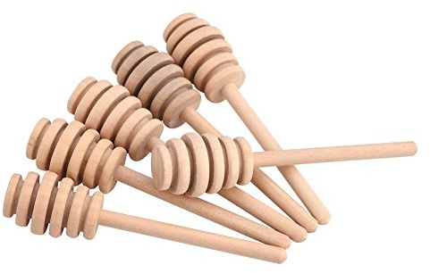 50 PCS Wooden Honey Dipper,Wooden Stirring Stick for Honey, Coffee and Condensed Milk Various Length Servers Flatware Dining and Entertaining (Take the Honey King 10.5CM)