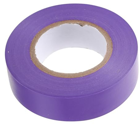 MAGICLULU Cinta Aislante Eléctrica Autoadhesiva Morada Pvc 19 Mm x 20 m Resistente Humedad y Alta Temperatura Para Cables Eléctricos y Uso Profesional