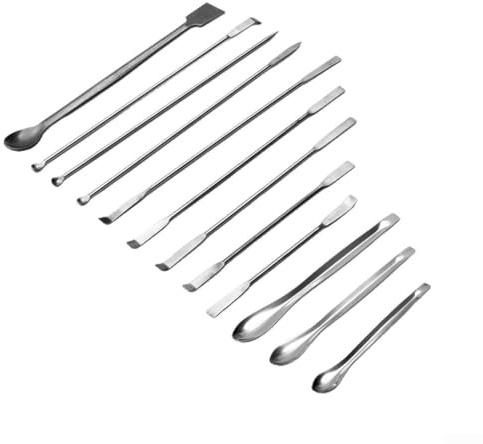 Cucchiai e spatole del laboratorio dell'acciaio inossidabile di rendimento elevato 12Pcs per diverse applicazioni