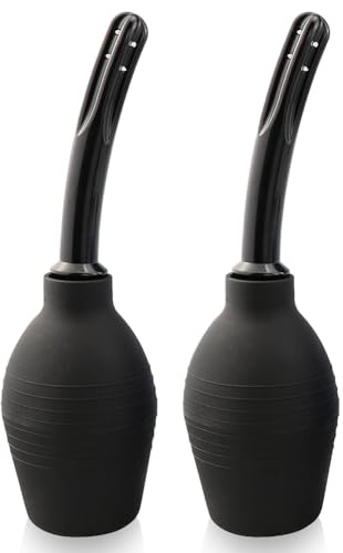 Clean and Healthy Anal Douche for Women,Shower Enema Bulb Cleaner Wash Flusher System for Women and Man 10 oz(2pcs)