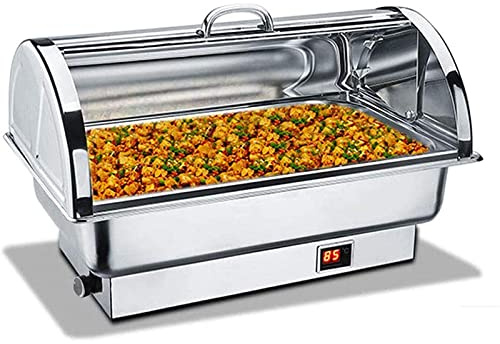 Scaldavivande per feste buffet elettrico 400W scaldavivande elettrico scaldavivande buffet server con coperchi,ideale per feste buffet 9L - regolabile