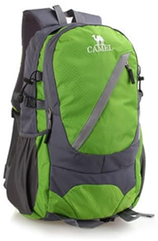 SIXRUN Klätterryggsäck, Stor Kapacitet Lättvikts Nylon Vandringsryggsäck för Bergsklättring Vandring Camping Cykling Resor Daglig Användning (GREEN)