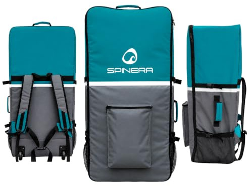 SPINERA SUP & Kayak Carry Bag with Wheels | Trolley Tasche mit Rollen | Transporttasche für aufblasbare Stand Up Paddle Boards & Kayaks | Rucksack & Reisetasche für Sportgeräte