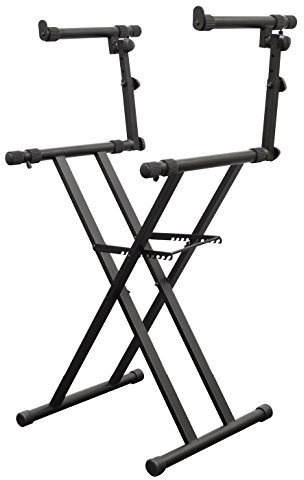ODYSSEY LTBXS2 Two Tier X-Stand: Heavy-Duty Double Braced Dj Coffin/Keyboard Stand